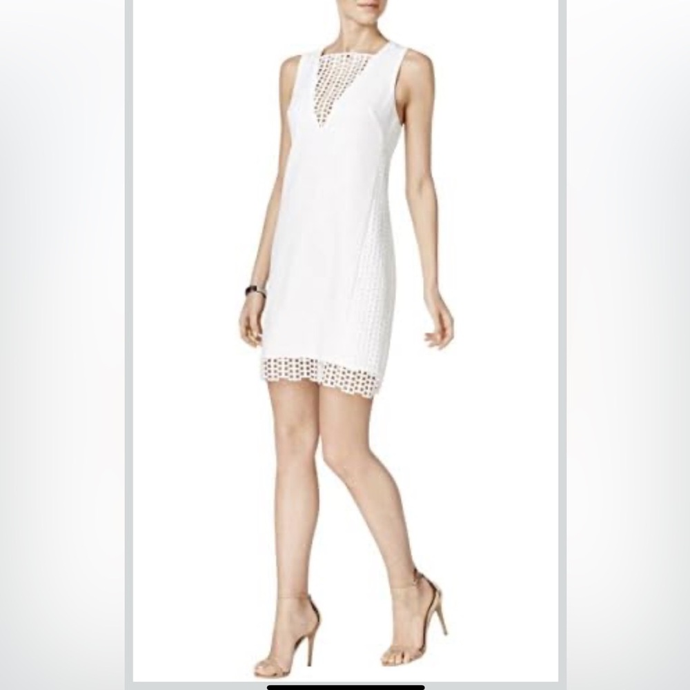 Betsey Johnson Womens White Sheath Dress Size 2